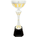 16 1/2" Silver/Gold Completed Metal Cup Trophy on Plastic Base