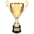 14 1/2" Gold Completed Metal Cup Trophy on Plastic Base