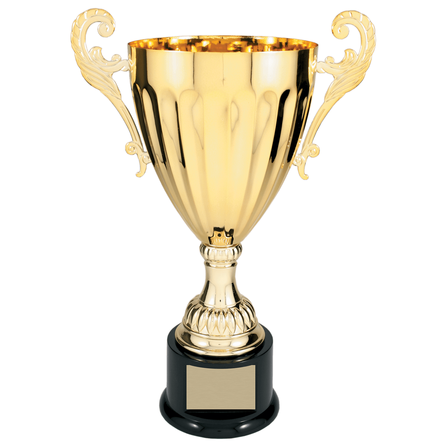 14 1/2" Gold Completed Metal Cup Trophy on Plastic Base