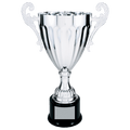14 1/2" Silver Completed Metal Cup Trophy on Plastic Base