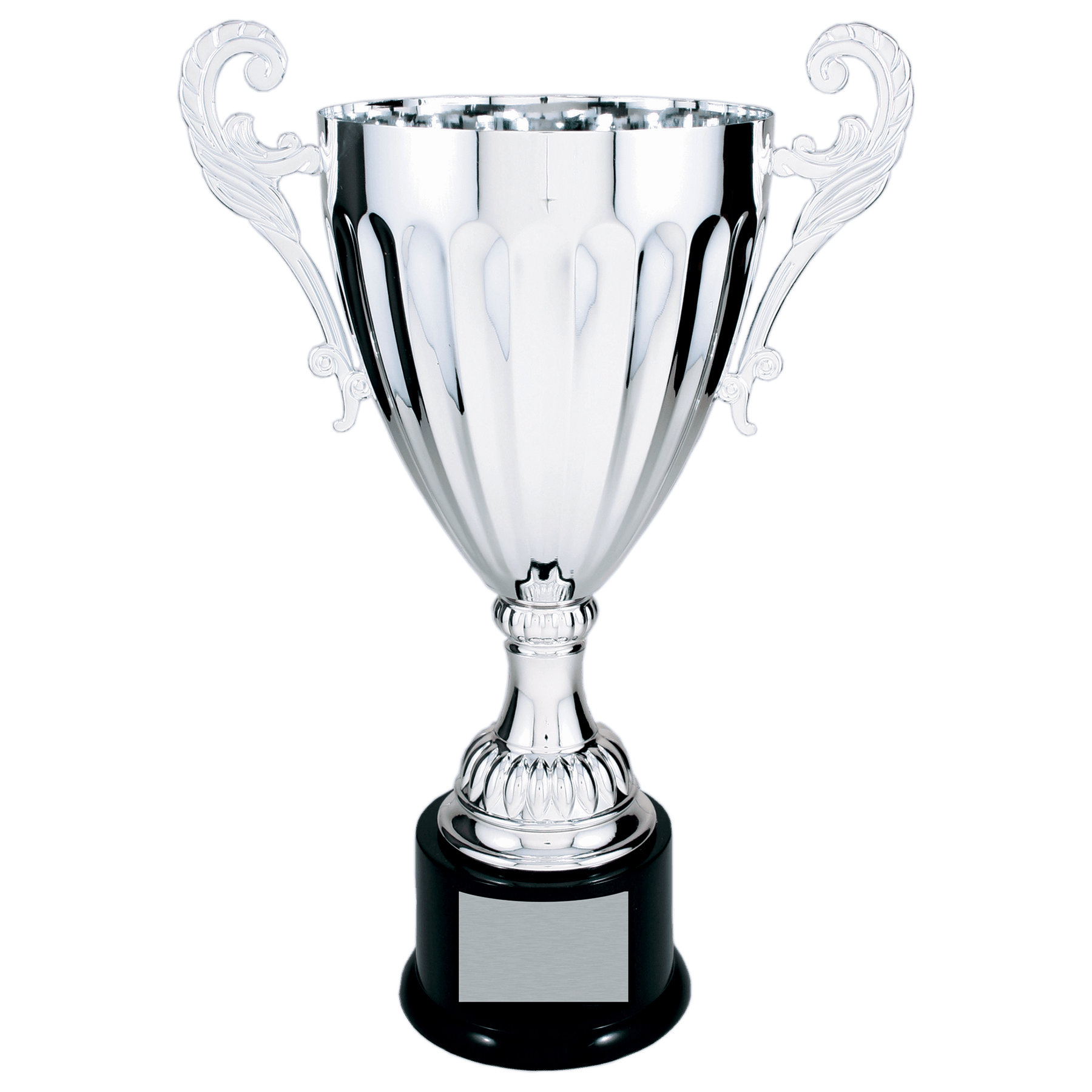 14 1/2" Silver Completed Metal Cup Trophy on Plastic Base