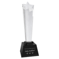 10" Crystal Rising Star with Black Base