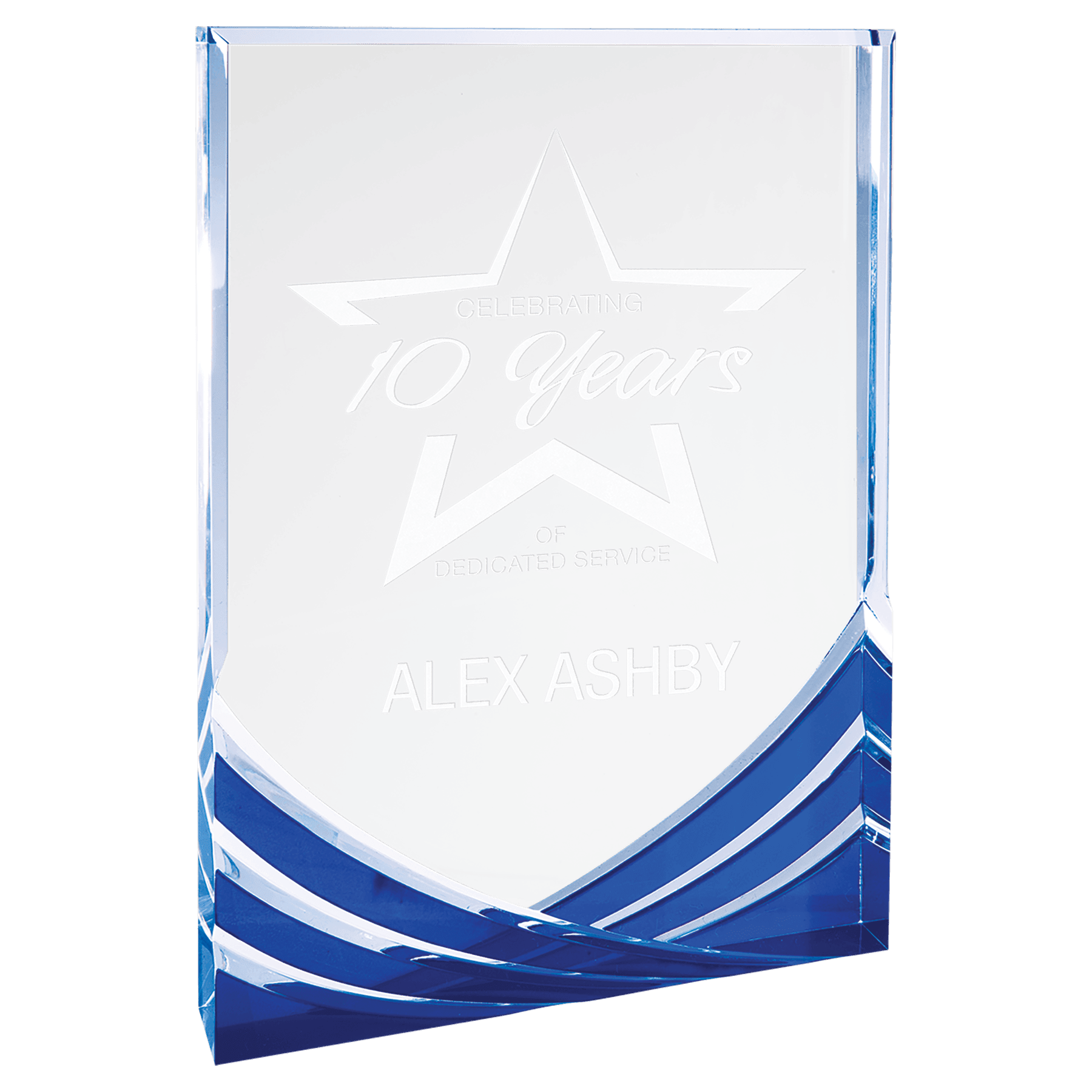 6" x 8" Blue Rectangle Soaring Acrylic